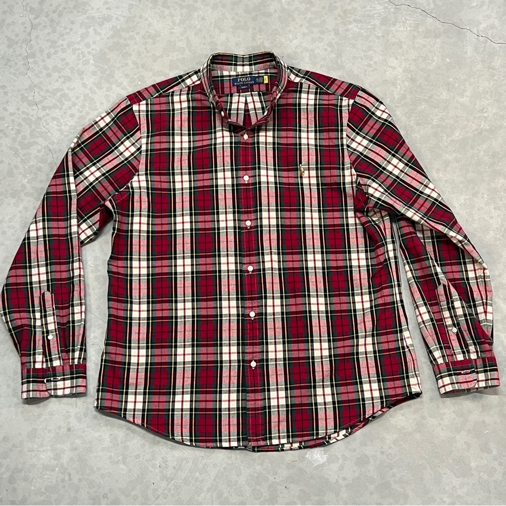 Polo Ralph Lauren Men’s XXL TTG Classic Fit Plaid Button-Down Oxford Shirt NWOT